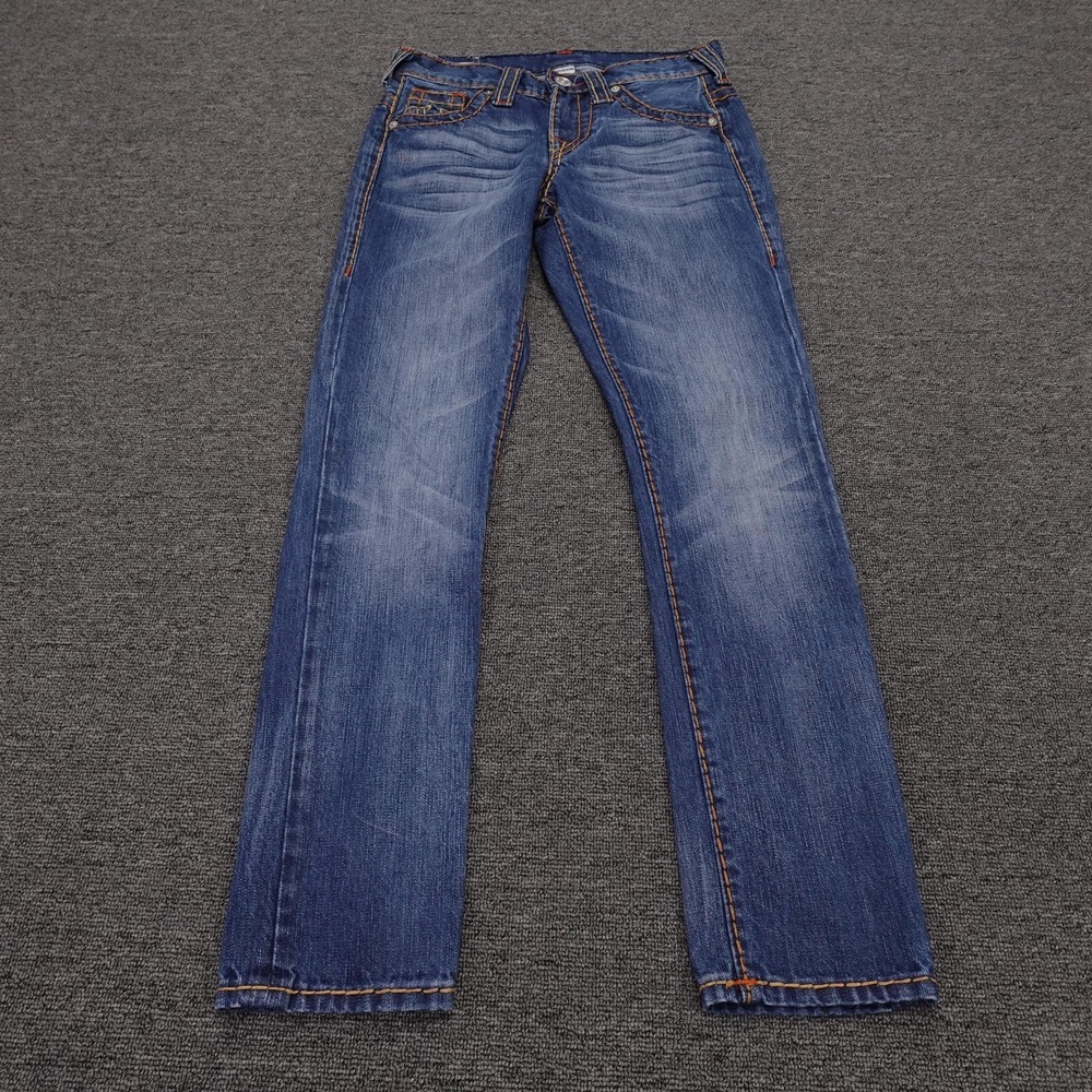 True‎ Religion Audrey Jeans Womens 23 Blue Wash Mid Rise Slim Boyfriend Denim